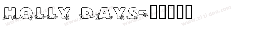Holly Days字体转换